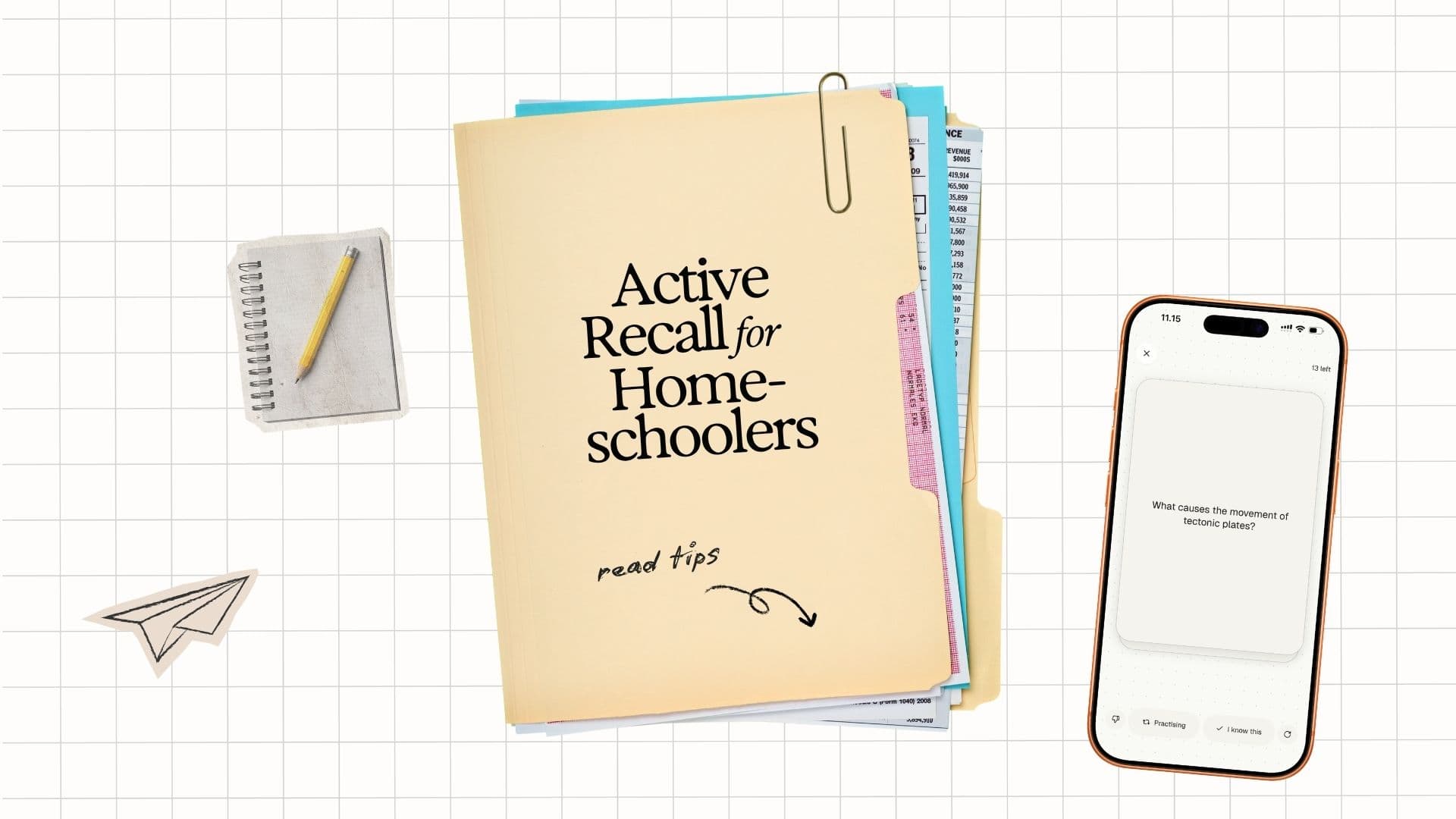 Homeschool study methods using active recall and spaced repetition